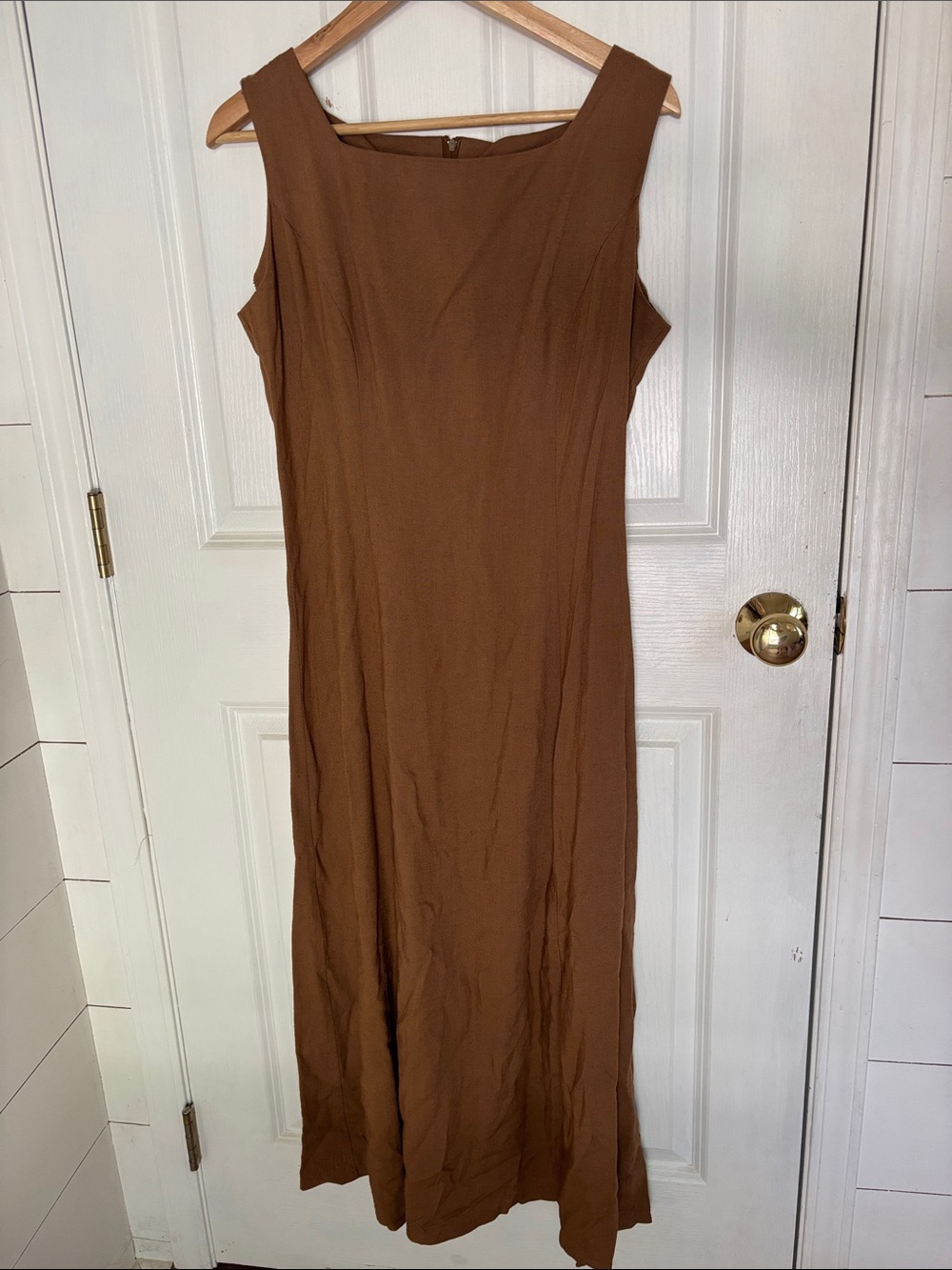 Studio I Brown Sleeveless Midi Dress